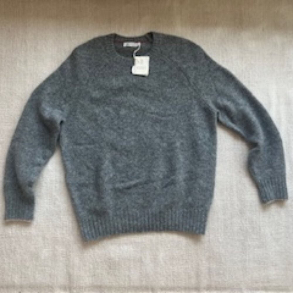 BRUNELLO CUCINELLI MEN'S WOOL BLEND CASUAL CREW NECK SWEATER/PULLOVER - SIZE 52